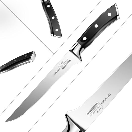 OAKSWARE Pro Boning Knife 5.5 Inch, German High Carbon Steel Fillet Knife