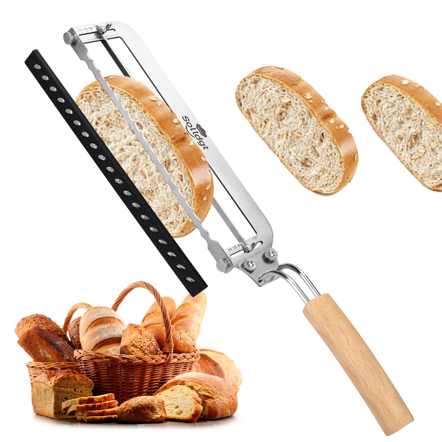 Adjustable Bread Slicer for Homemade Bread New Manual Sourdough Bread Knife
