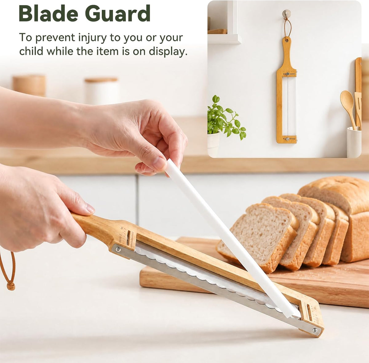 Adjustable Bread Knife with 3 Cheese Knives & Butter Knives