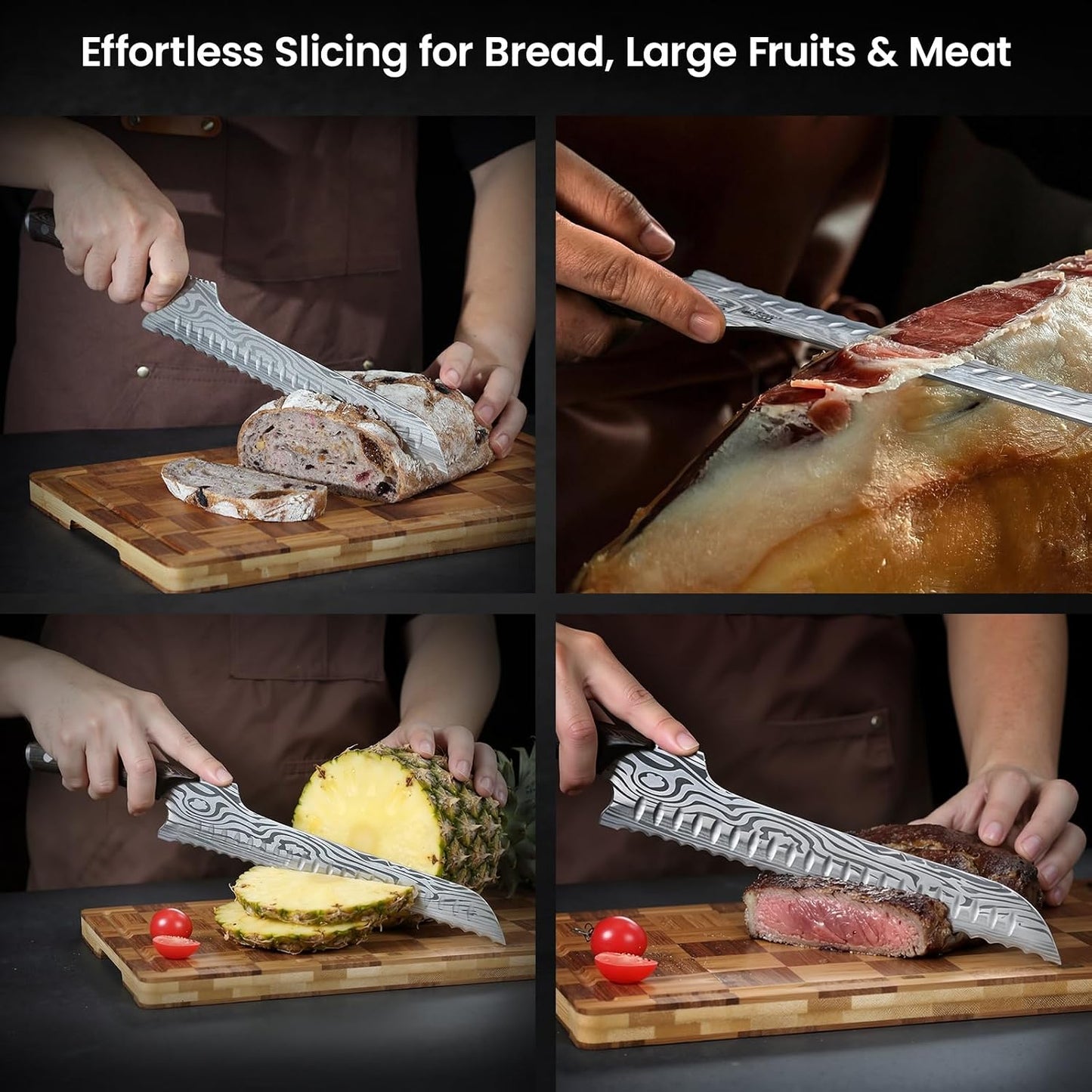 SYOKAMI 2026 New Upgraded Offset Bread Knife for Homemade Bread, 10.5 Inch