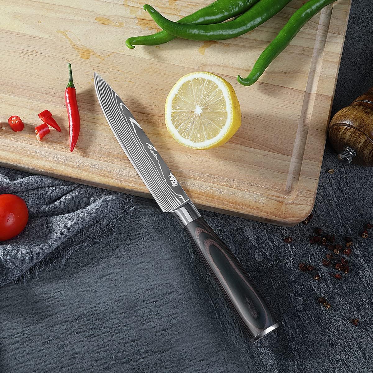 Paring Knife Set, 3.5'' Fruit and 5'' Utility Knife 