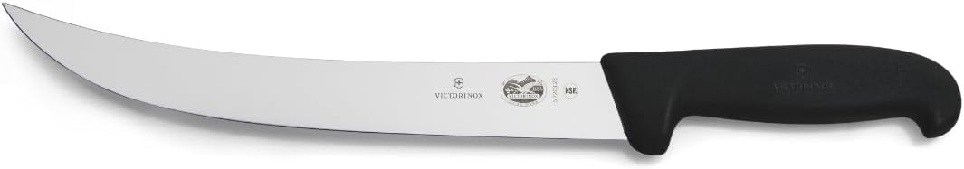 Victorinox Fibrox 8-Inch Curved Breaking Knife - Pro Butcher Slicing Knife