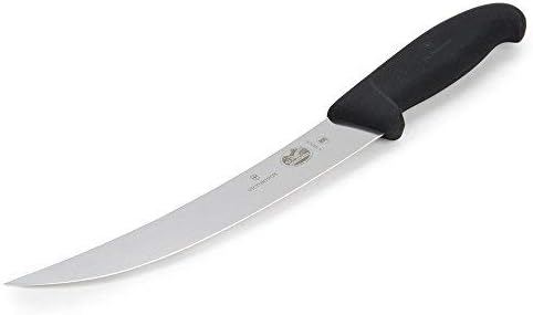 Victorinox Fibrox 8-Inch Curved Breaking Knife - Pro Butcher Slicing Knife