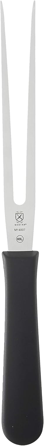 Mercer Culinary M22707 Millennia Black Handle, 7-Inch Granton Edge, Santoku Knife