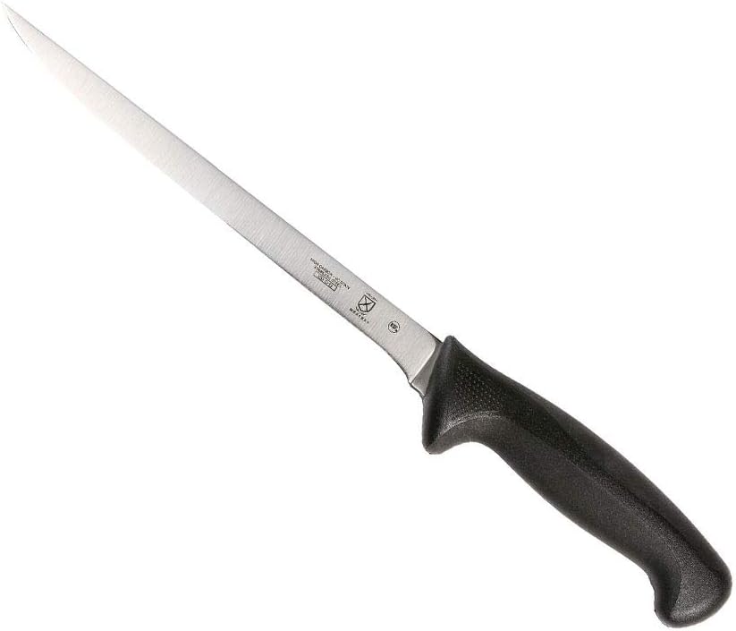Mercer Culinary M22707 Millennia Black Handle, 7-Inch Granton Edge, Santoku Knife