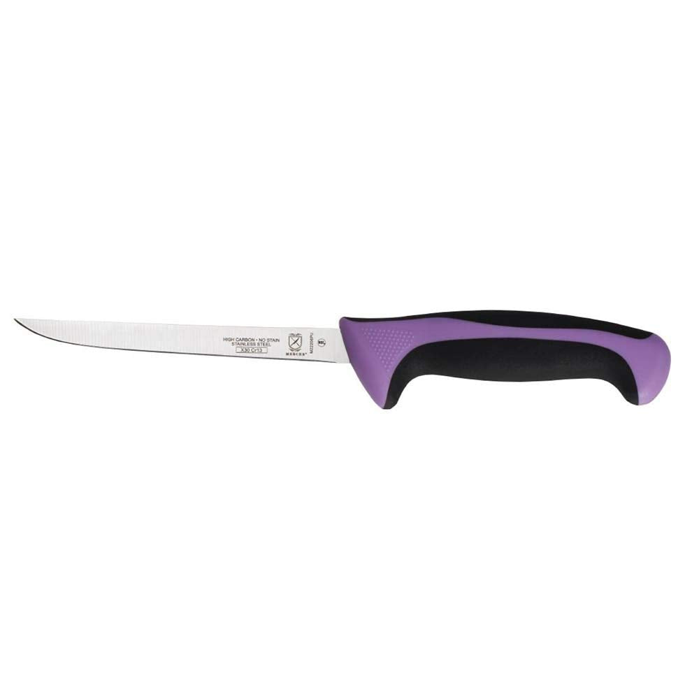 Mercer Culinary Millennia Colors 6-Inch Curved Boning Knife, Blue