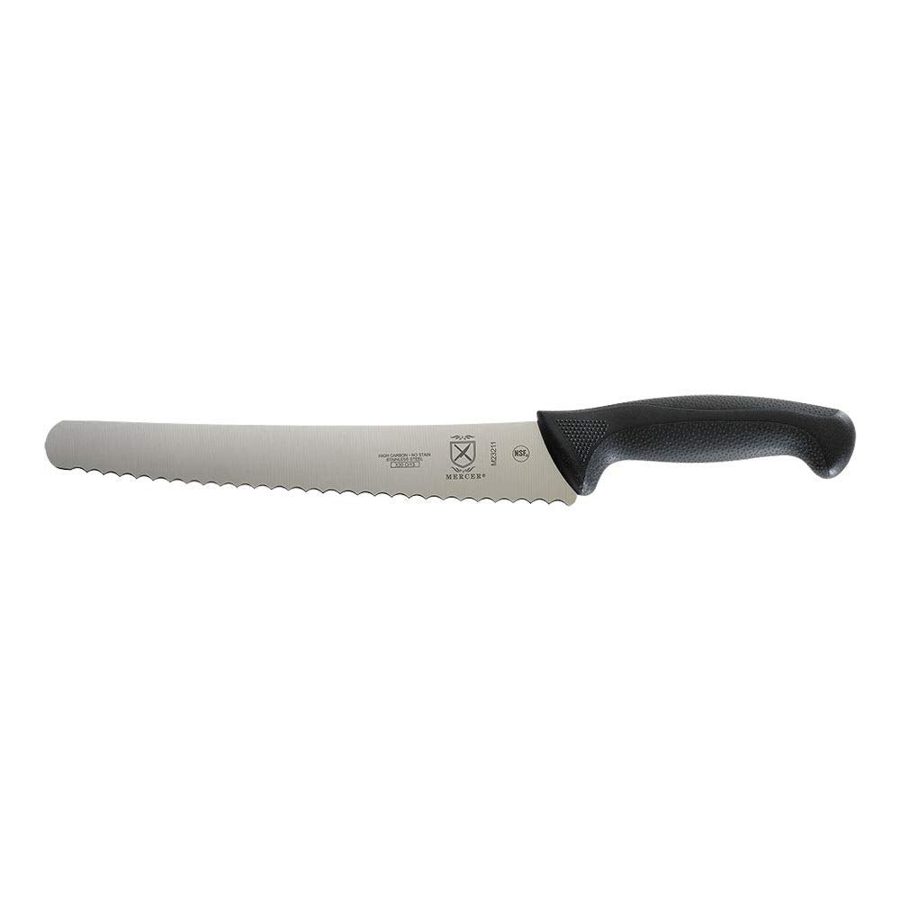 Mercer Culinary M23210 Millennia Black Handle, 10-Inch Wide Wavy Edge, Bread Knife