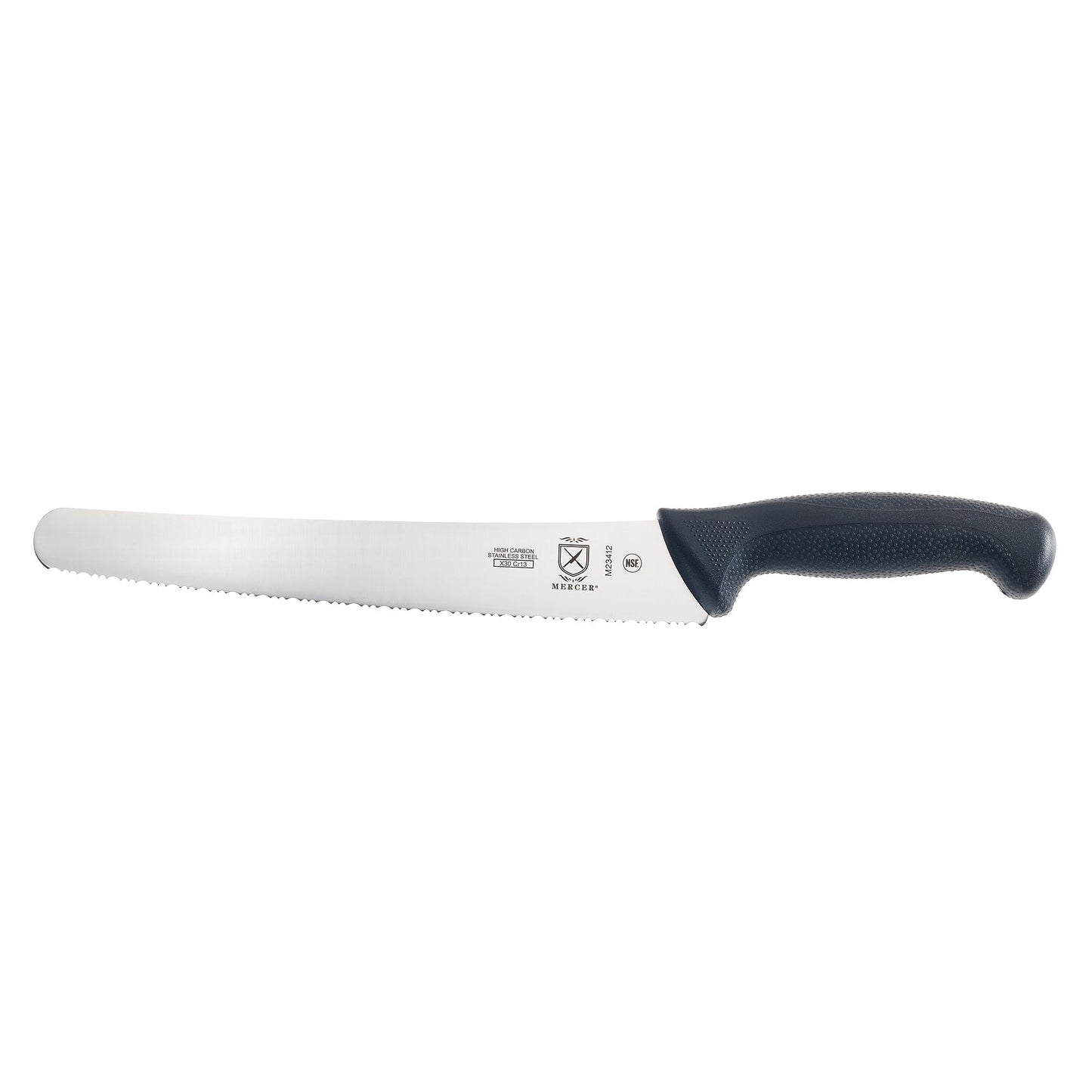 Mercer Culinary M23210 Millennia Black Handle, 10-Inch Wide Wavy Edge, Bread Knife