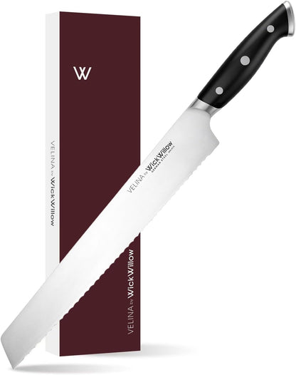 WICKWILLOW 10” Bread Knife – Razor Sharp German High-Carbon Stainless Steel