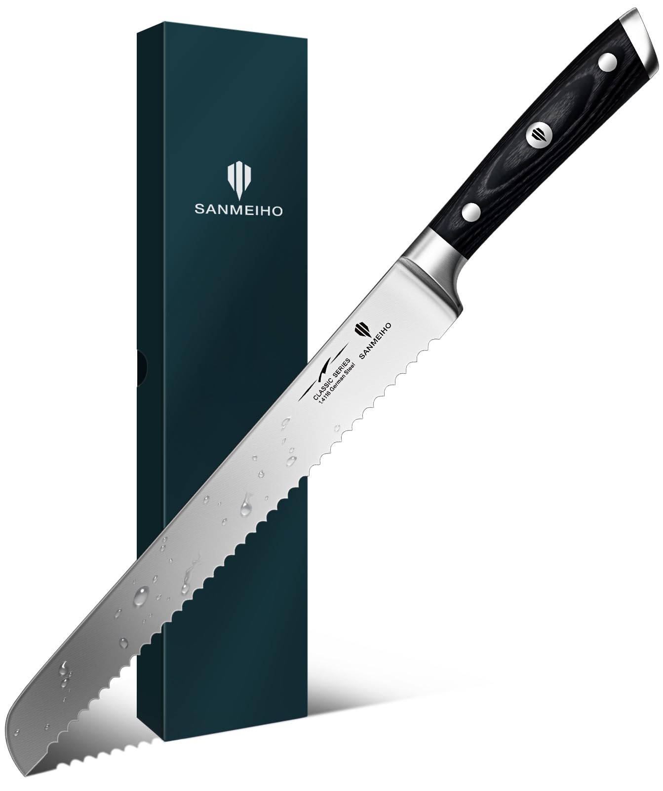 10-Inch Serrated Bread & Sourdough Knife with Wood Handle
