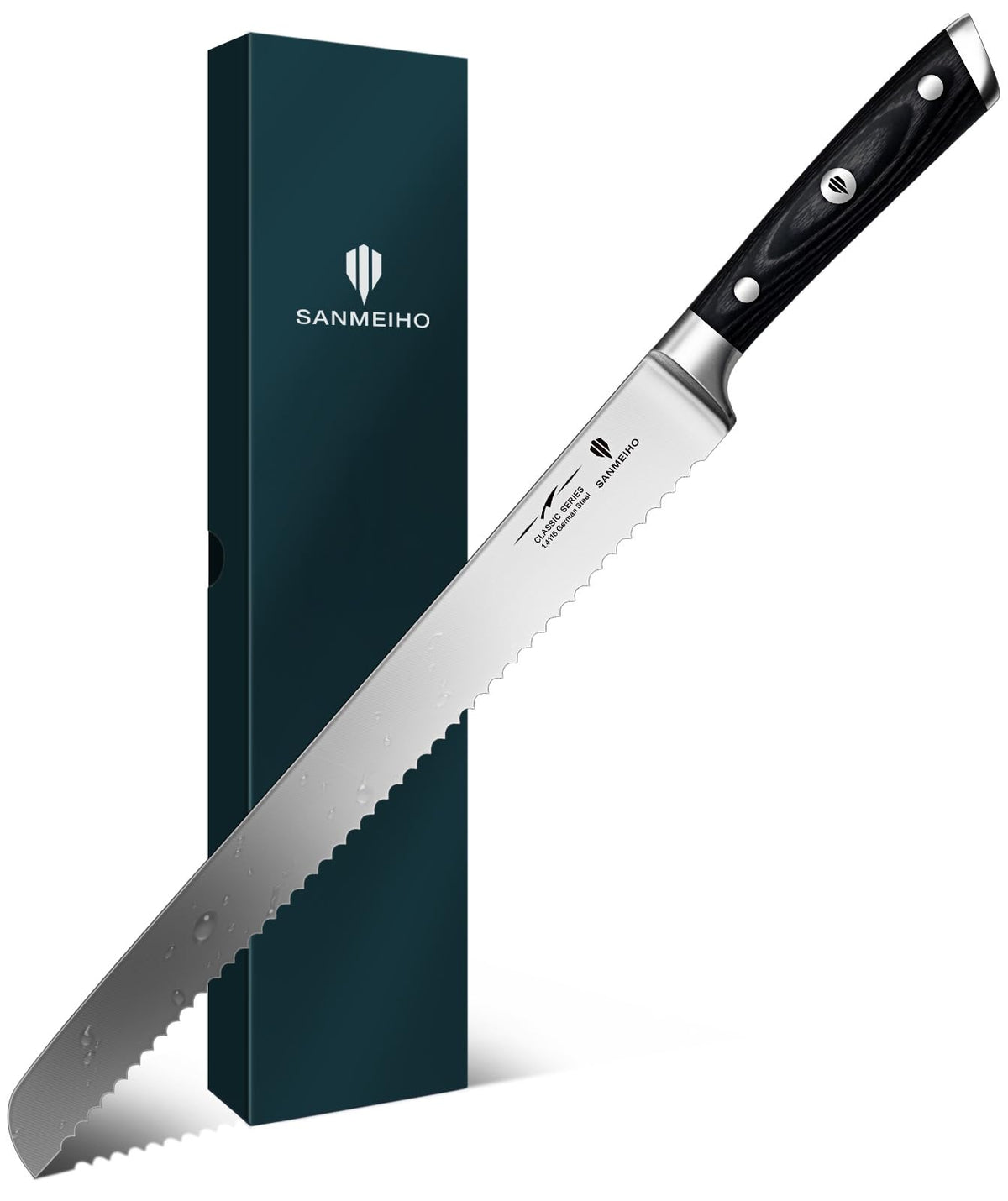 10-Inch Serrated Bread & Sourdough Knife with Wood Handle