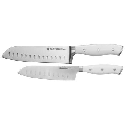 HENCKELS Forged Accent Razor-Sharp 2-pc Knife Set, Santoku Knife 5 Inch, Santoku Knife 7 Inch, German Engineered Informed by 100+ Years of Mastery,Black