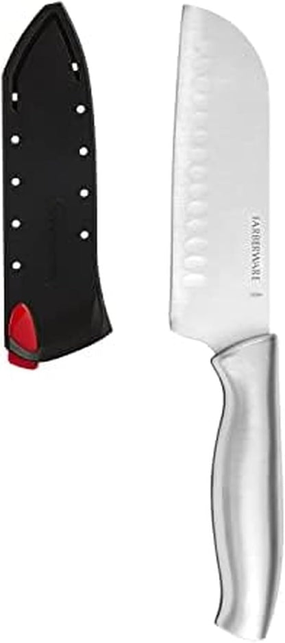 Farberware Edgekeeper Self-Sharpening Santoku Knife, 5-Inch, Stainless