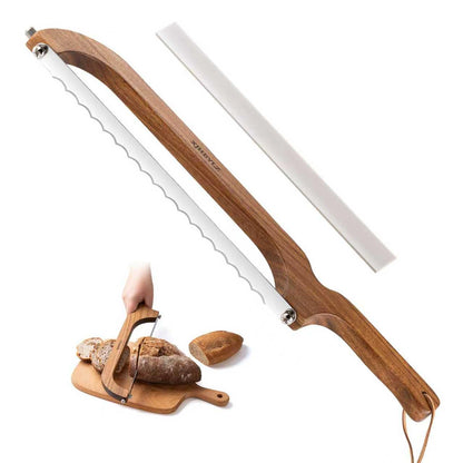 Sourdough bread knife,Bread slicer for homemade bread,(1,brown)