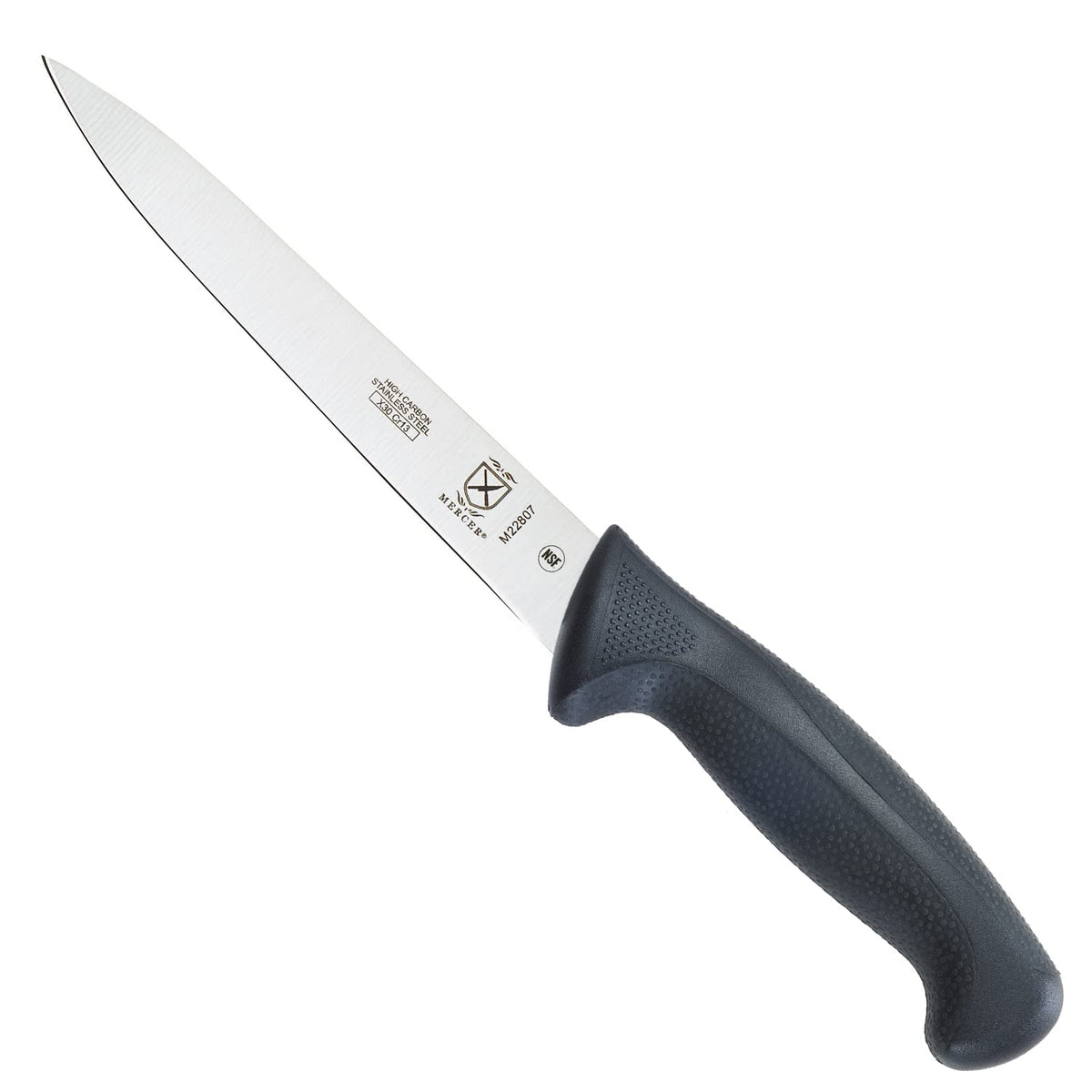 Mercer Culinary M22408 Millennia Black Handle, 8-Inch Offset Wavy Edge, Bread Knife