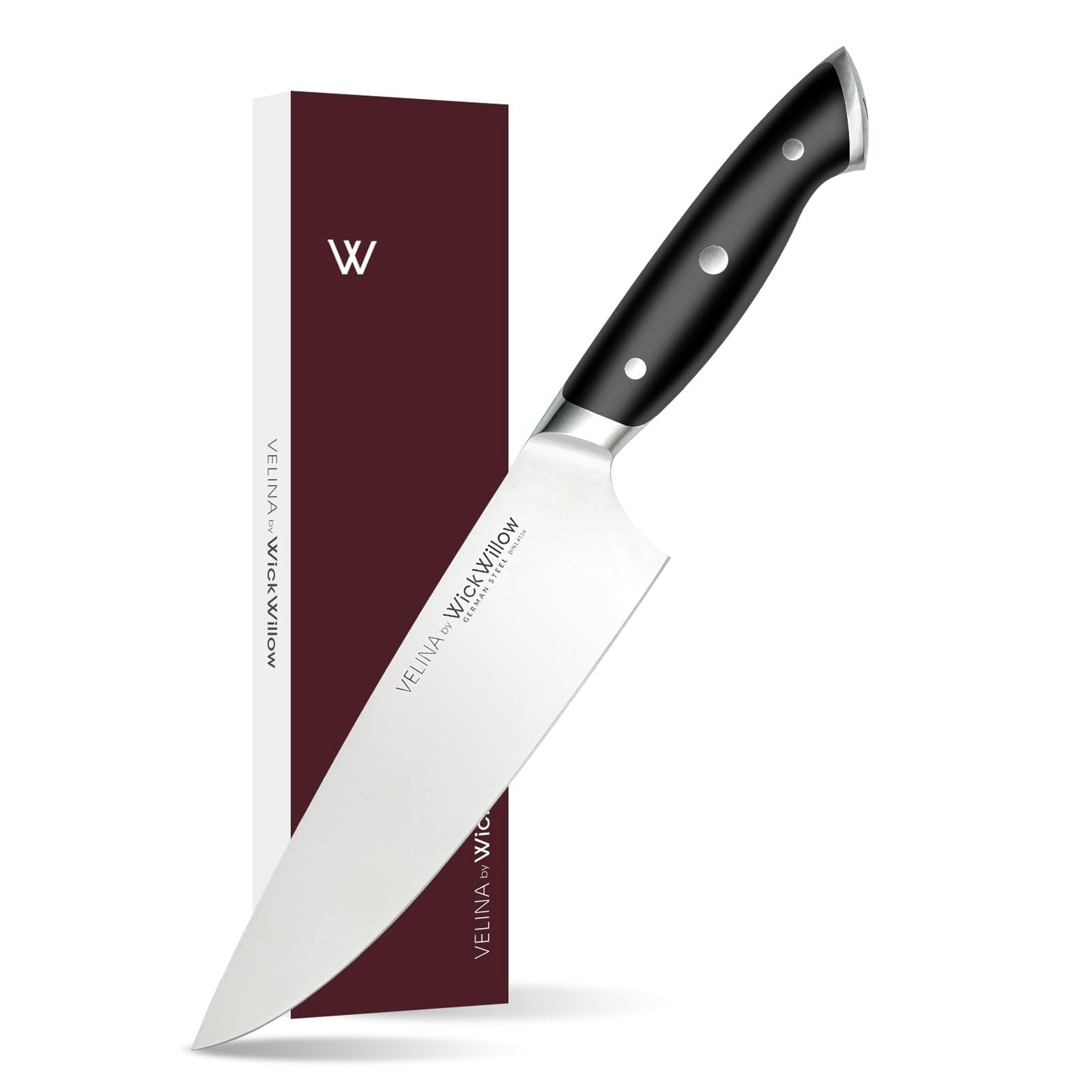 WICKWILLOW 7” Santoku Knife – Sharp Forged German Steel Kitchen Knife