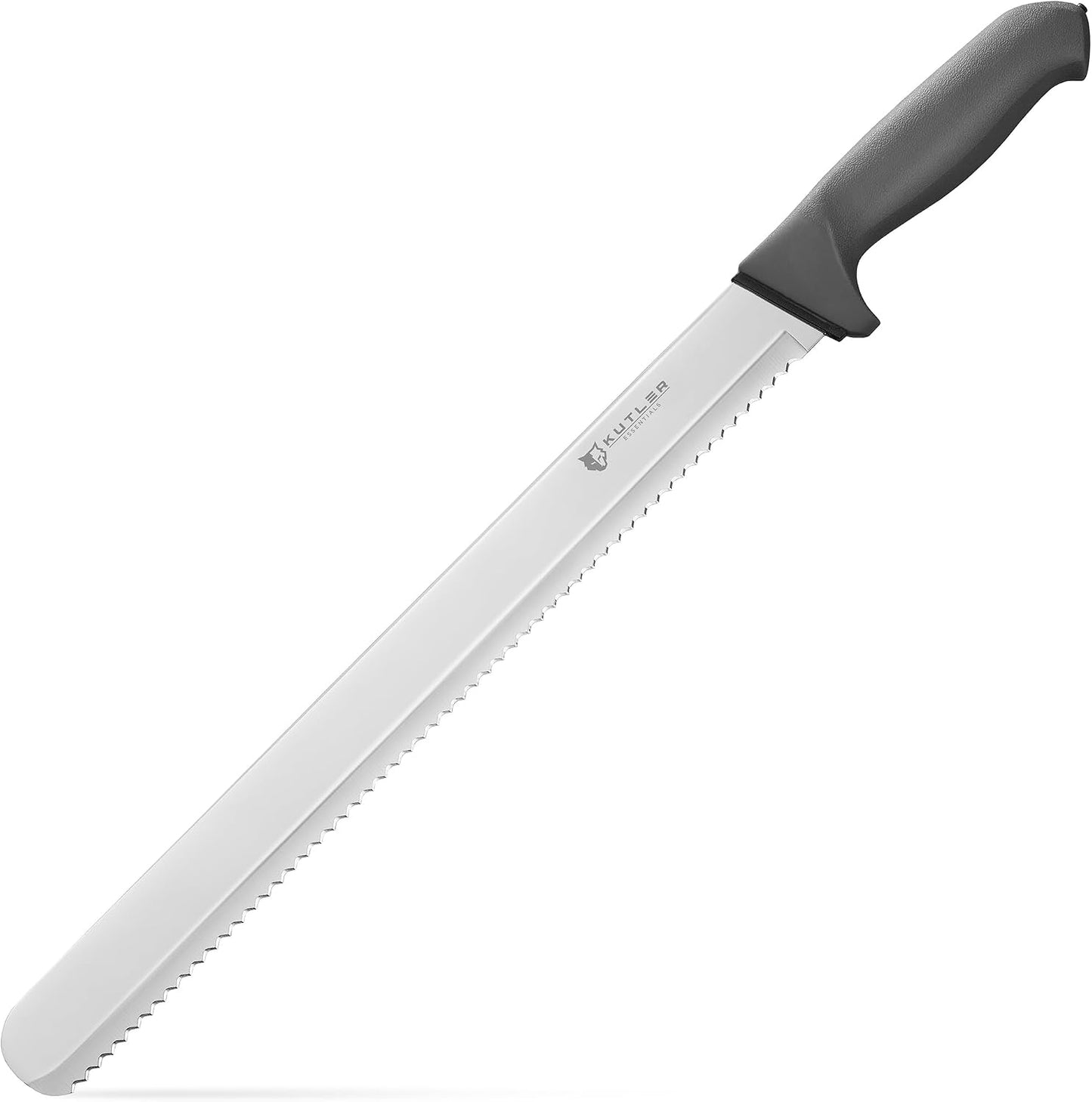 KUTLER Professional 14-Inch Bread Knife and Cake Slicer with Serrated Edge - Ultra-Sharp Stainless Steel Cutlery