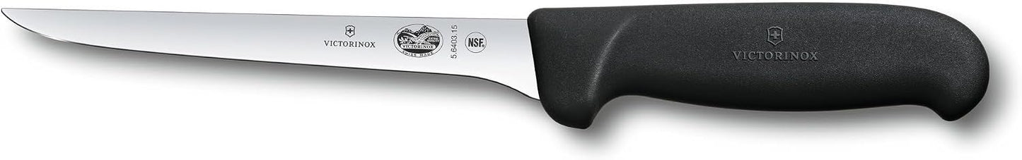 Victorinox Fibrox 5 Inch Boning Knife - Dishwasher Safe and Ergonomic Handle, Black