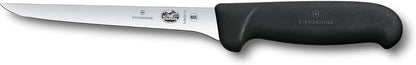 Victorinox Fibrox 6 Inch Flexible Boning Knife, Straight Blade, Black