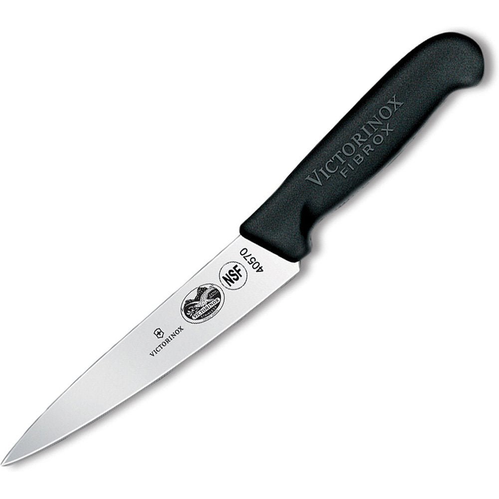 Victorinox Victorinox swiss army cutlery fibrox pro curved boning knife semistiff blade, 5.5 Pound, Black, 6" Boning, Silver/Black