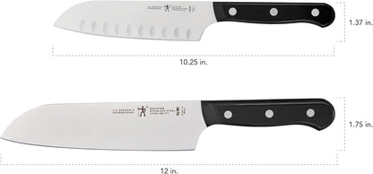 Henckels Solution 2-Pc Santoku Knife Set, Razor-Sharp, German Engineered