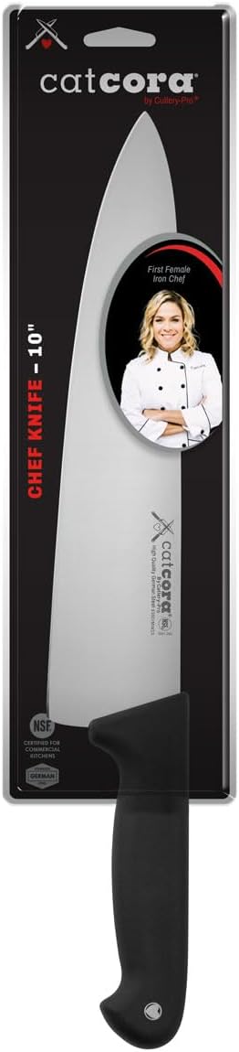 CAT CORA Offset Serrated Bread Knife, Professional 9-Inch German Steel Blade For Homemade Sourdough, Artisan Bread Slicing, or Cake Cutting, Ergonomic Soft-Grip Handle, NSF-Certified Kitchen Knife