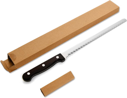 Serrated Bread Knife, Premium Stainless Steel Wavy Edge Kitchen Knife, Ultra Sharp Non-Stick Cutting Blade with Ergonomic Handle, Multipurpose Kitchen Cutlery for Slicing Bread Cake Pastry
