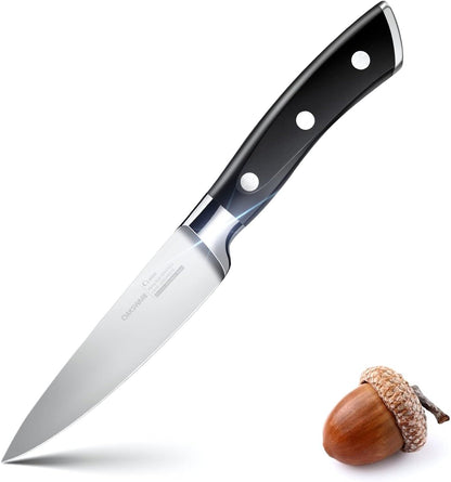 OAKSWARE 4 Inch Classic Paring Knife, German Steel Small Kitchen Knife