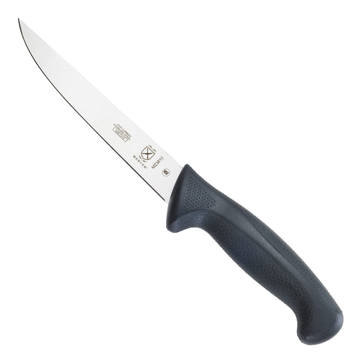 Mercer Culinary M22707 Millennia Black Handle, 7-Inch Granton Edge, Santoku Knife