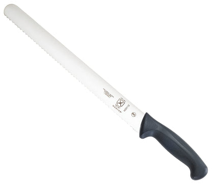 Mercer Culinary M22408 Millennia Black Handle, 8-Inch Offset Wavy Edge, Bread Knife