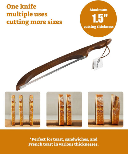 16.5" Bread Slicer, Sourdough Bread Knife for Homemade Bread