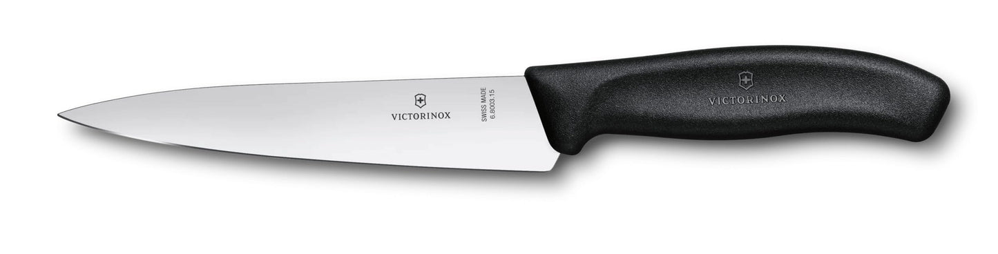 Victorinox Swiss Classic 7 Inch Santoku knife, Granton Blade, Black