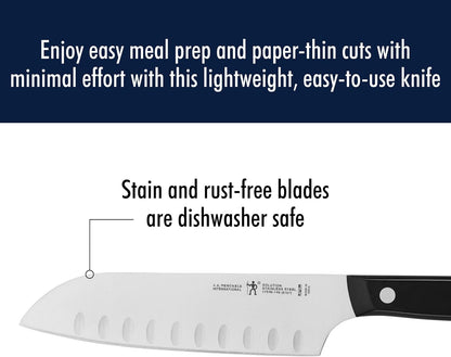 Henckels Solution 2-Pc Santoku Knife Set, Razor-Sharp, German Engineered