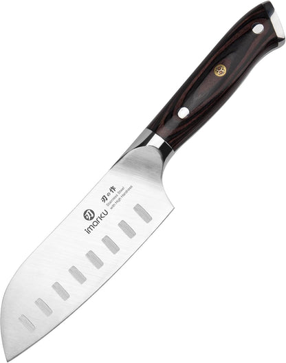 imarku Santoku Knife 5 Inch, Japanese High Carbon Stainless Steel