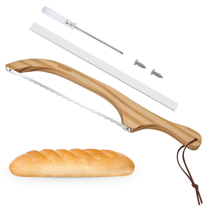 RAPSAKEMOH Sourdough bread knife,Bread Slicer for Homemade,Even Slicing