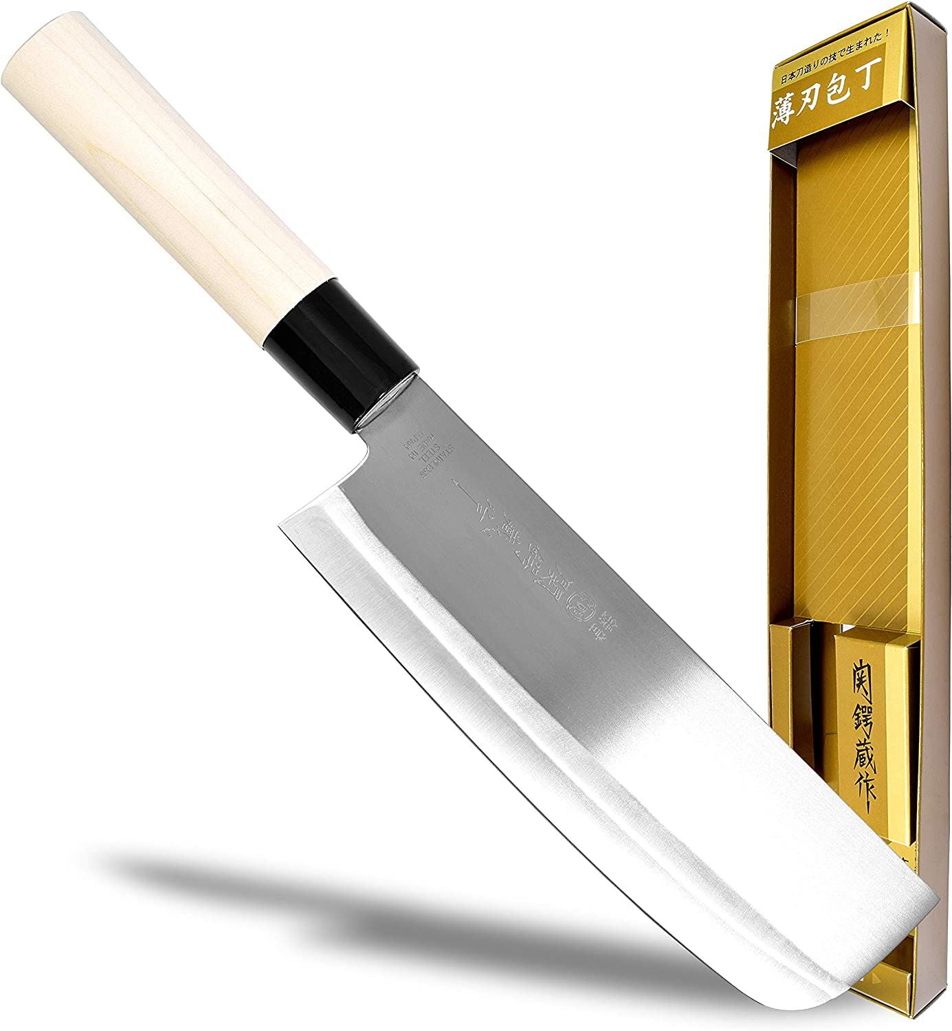 Japanese Paring Knife 4-Inch, High Carbon Stainless Steel Fruit Knife with Wooden Handle and Sheath, Small Utility Kitchen Knife for Peeling, Coring, Mincing, Made in Japan