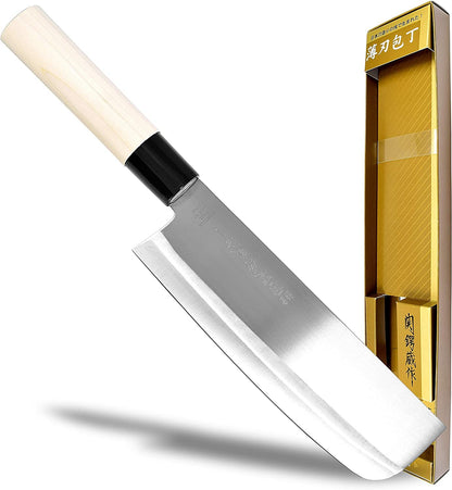 Japanese Paring Knife 4-Inch, High Carbon Stainless Steel Fruit Knife with Wooden Handle and Sheath, Small Utility Kitchen Knife for Peeling, Coring, Mincing, Made in Japan