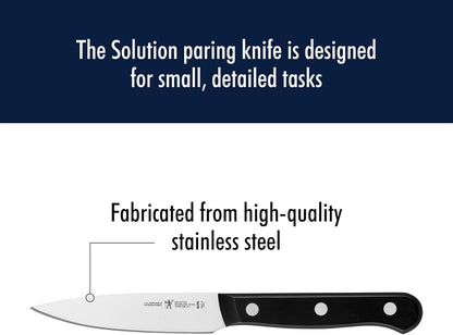 Henckels Solution 4-Inch Paring Knife, Razor-Sharp, German Engineered