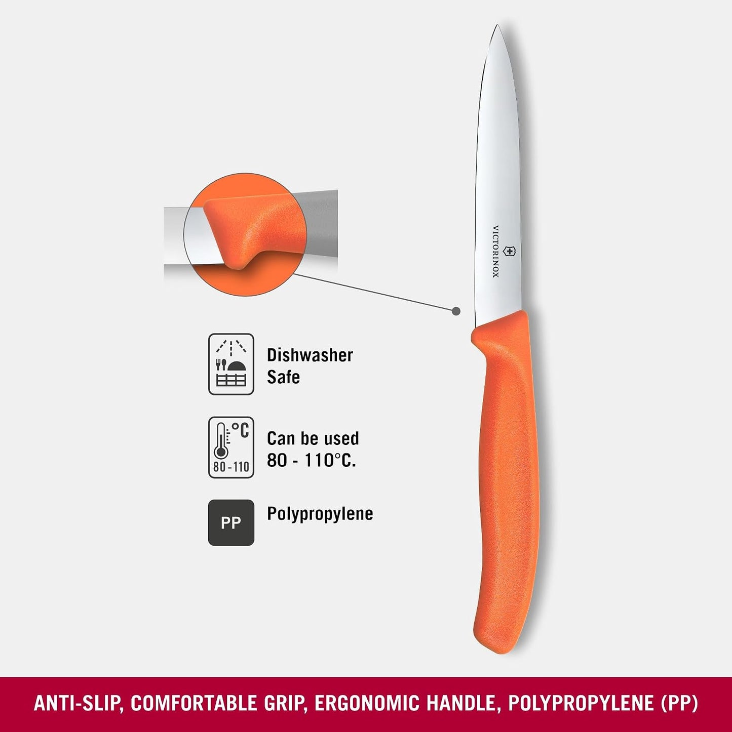 Victorinox Swiss Classic 4 Inch Straight Edge Paring Knife - Orange
