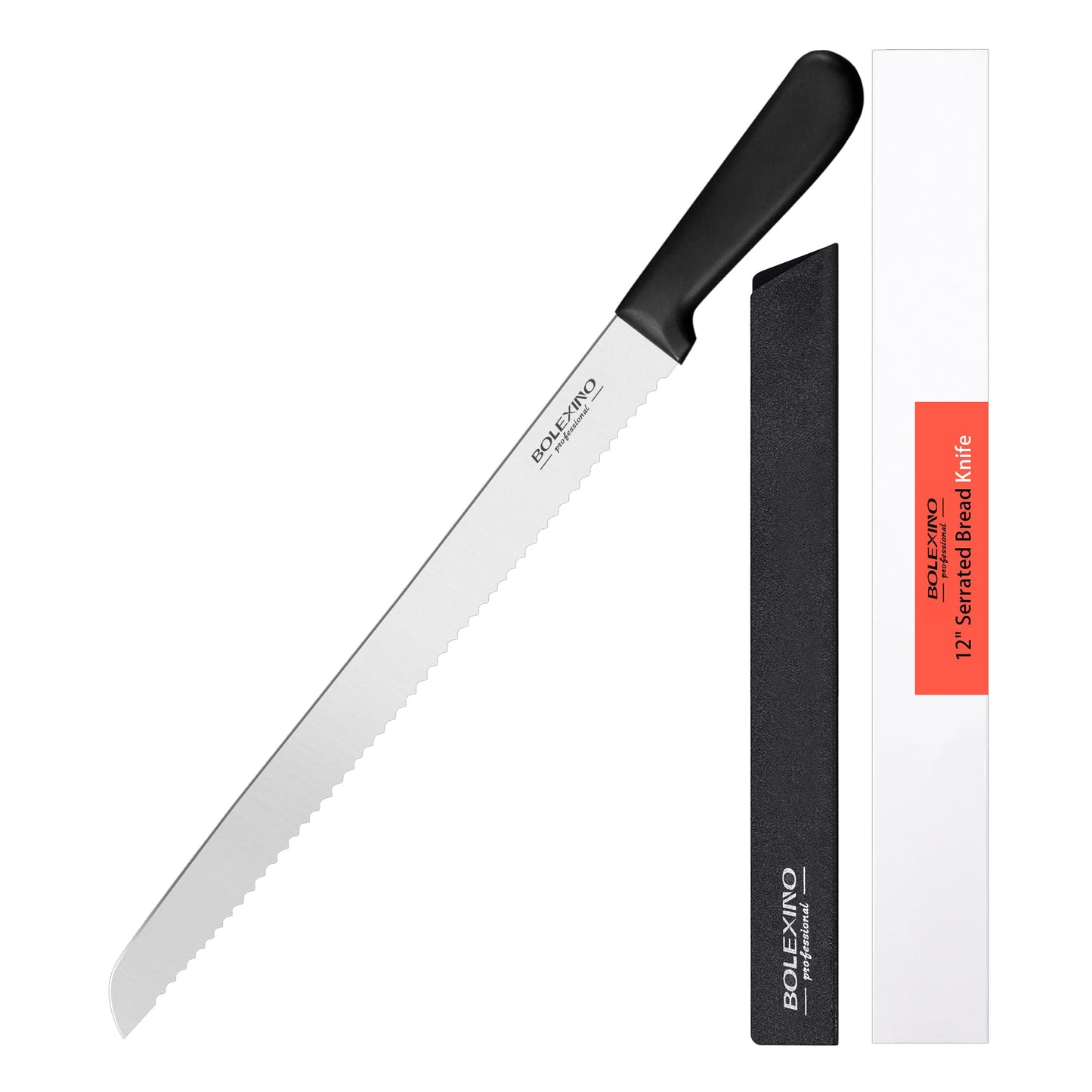 10 Inch Bread Knife Serrated for Homemade Bread Slicing W/Sheath