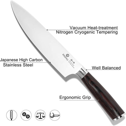 imarku 3 Pieces Knife Set, Japanese High Carbon Stainless Steel Chef Knives
