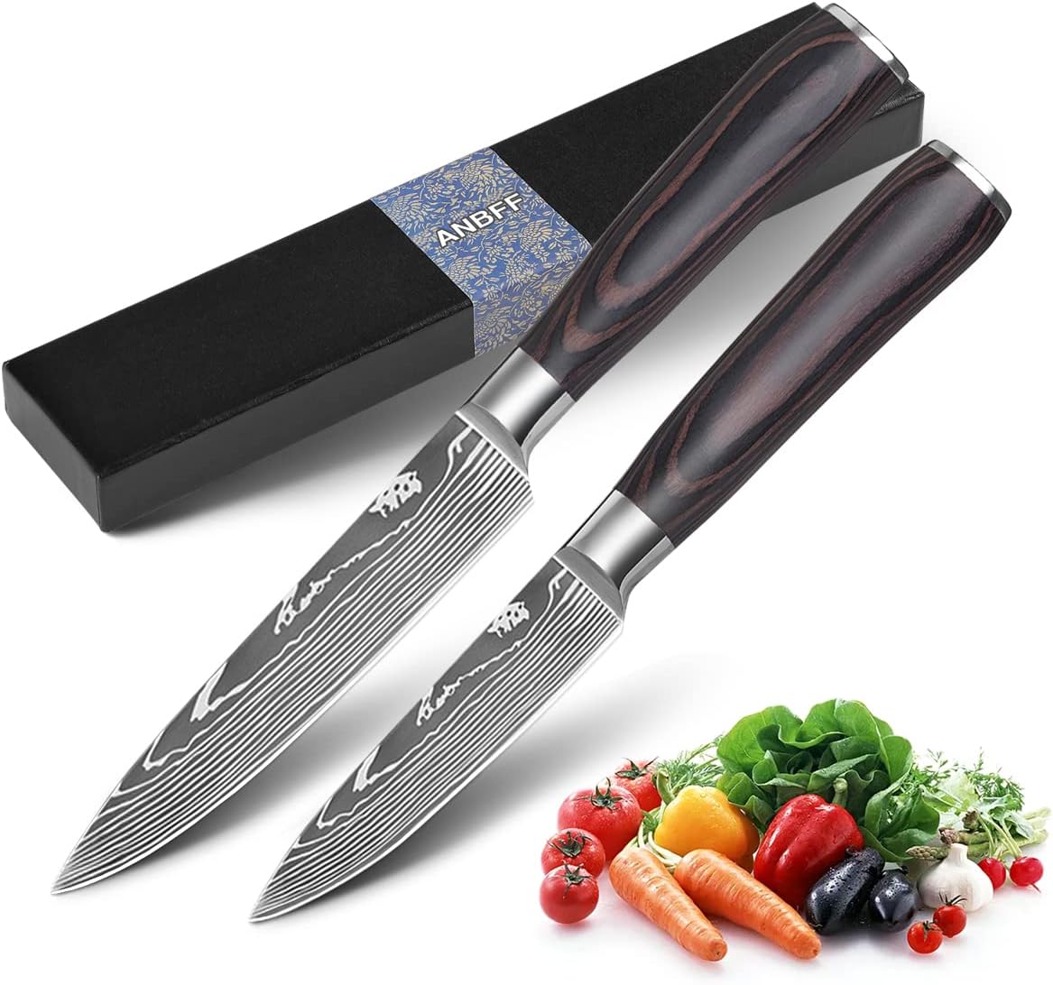 Paring Knife Set, 3.5'' Fruit and 5'' Utility Knife ﻿