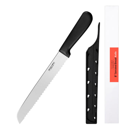 10 Inch Bread Knife Serrated for Homemade Bread Slicing W/Sheath
