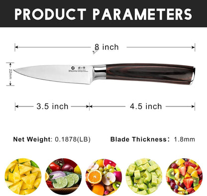 imarku Paring Knife 3.5 Inch, Japanese High Carbon Stainless Steel