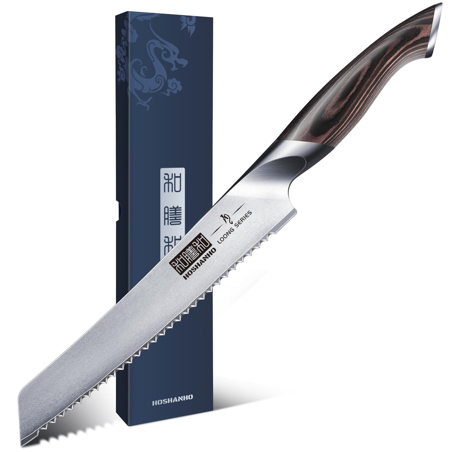 HOSHANHO Bread Knife 10 inch, Ultra Sharp Japanese Serrated Bread Knife