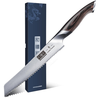 HOSHANHO Bread Knife 10 inch, Ultra Sharp Japanese Serrated Bread Knife