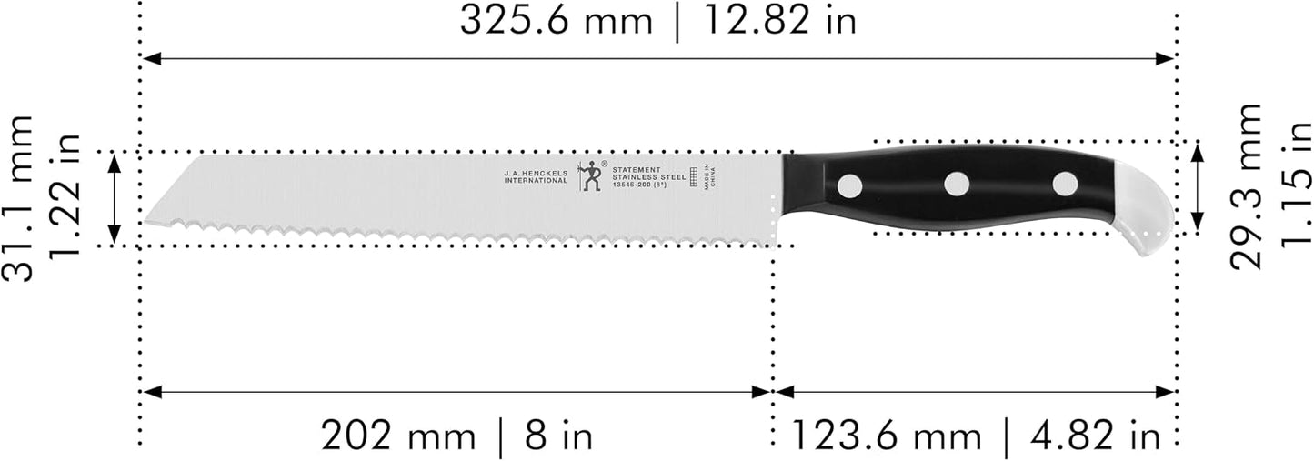 HENCKELS Statement 8-Inch Bread Knife, Razor-Sharp, German Engineered