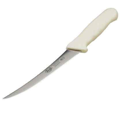 Winco 6" White Plastic Boning Knife with Handle