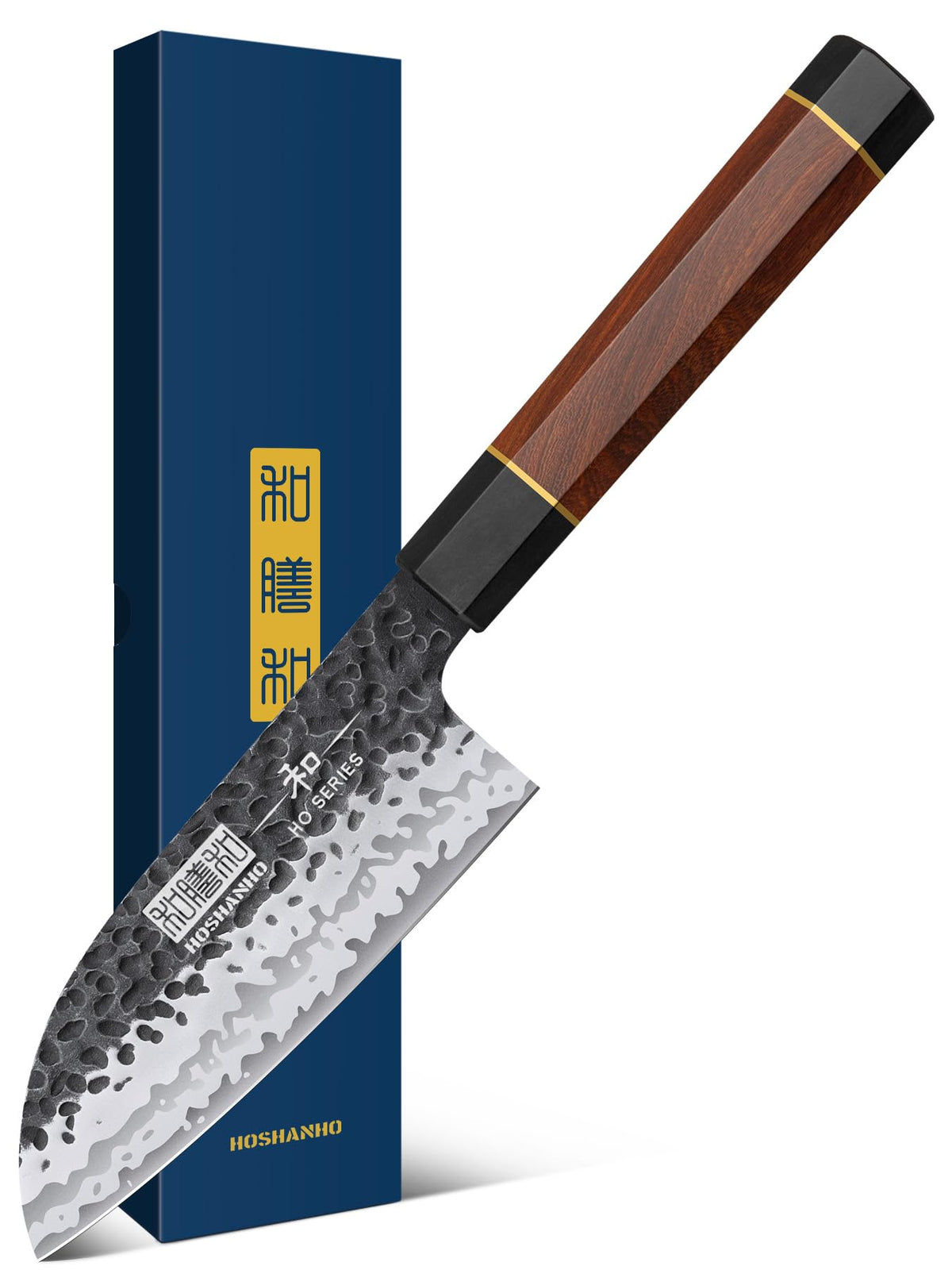 HOSHANHO 7" Santoku Knife, Japanese High Carbon Steel Kitchen Chef Knife