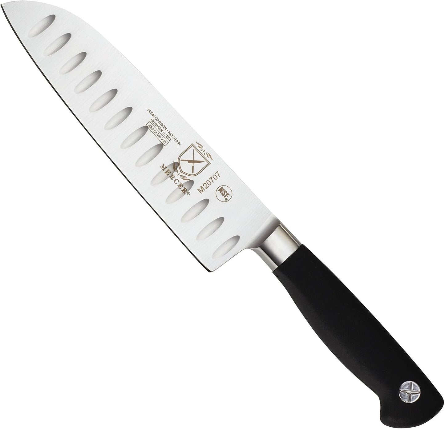 Mercer Culinary M20707 Genesis 7-Inch Santoku Knife,Black